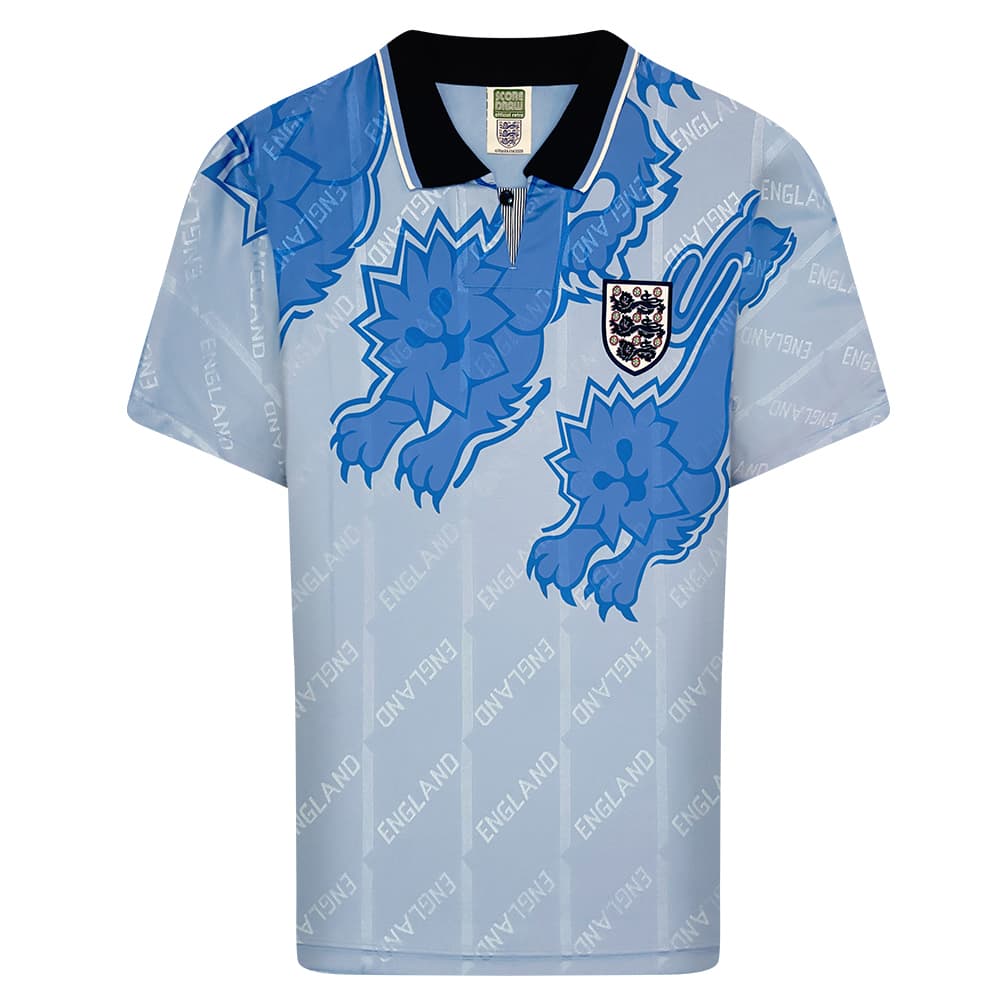 England third football shirt for the 1993 season, made by Score Draw
