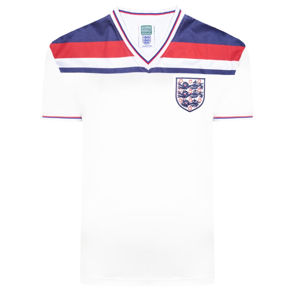 England home football shirt for the 1982 season, made by Score Draw