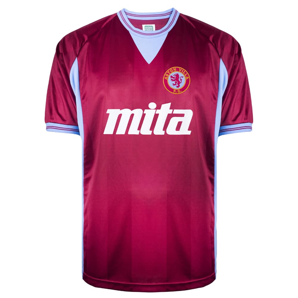 Aston Villa home football shirt for the 1984 season, made by Score Draw