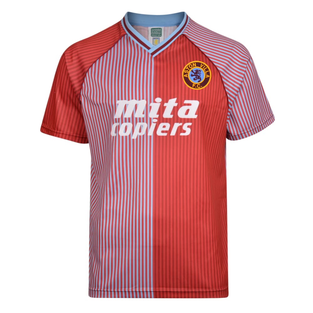 Aston Villa home football shirt for the 1988 season, made by Score Draw