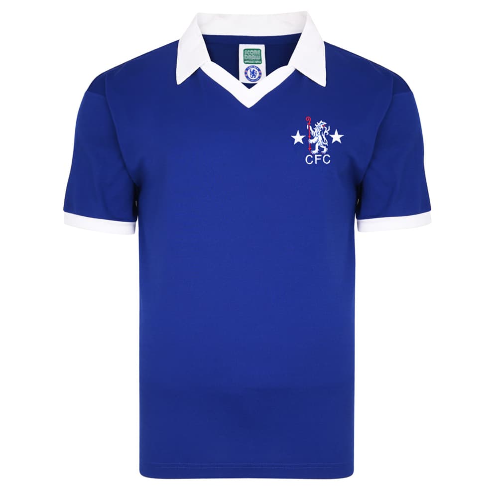 Chelsea home football shirt for the 1978 season, made by Score Draw