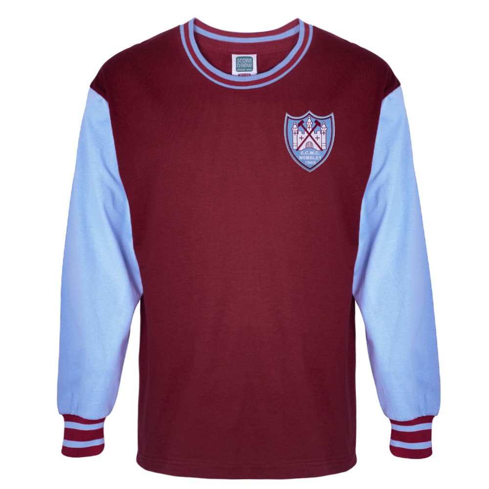 West Ham United home football shirt for the 1965 season, made by Score Draw