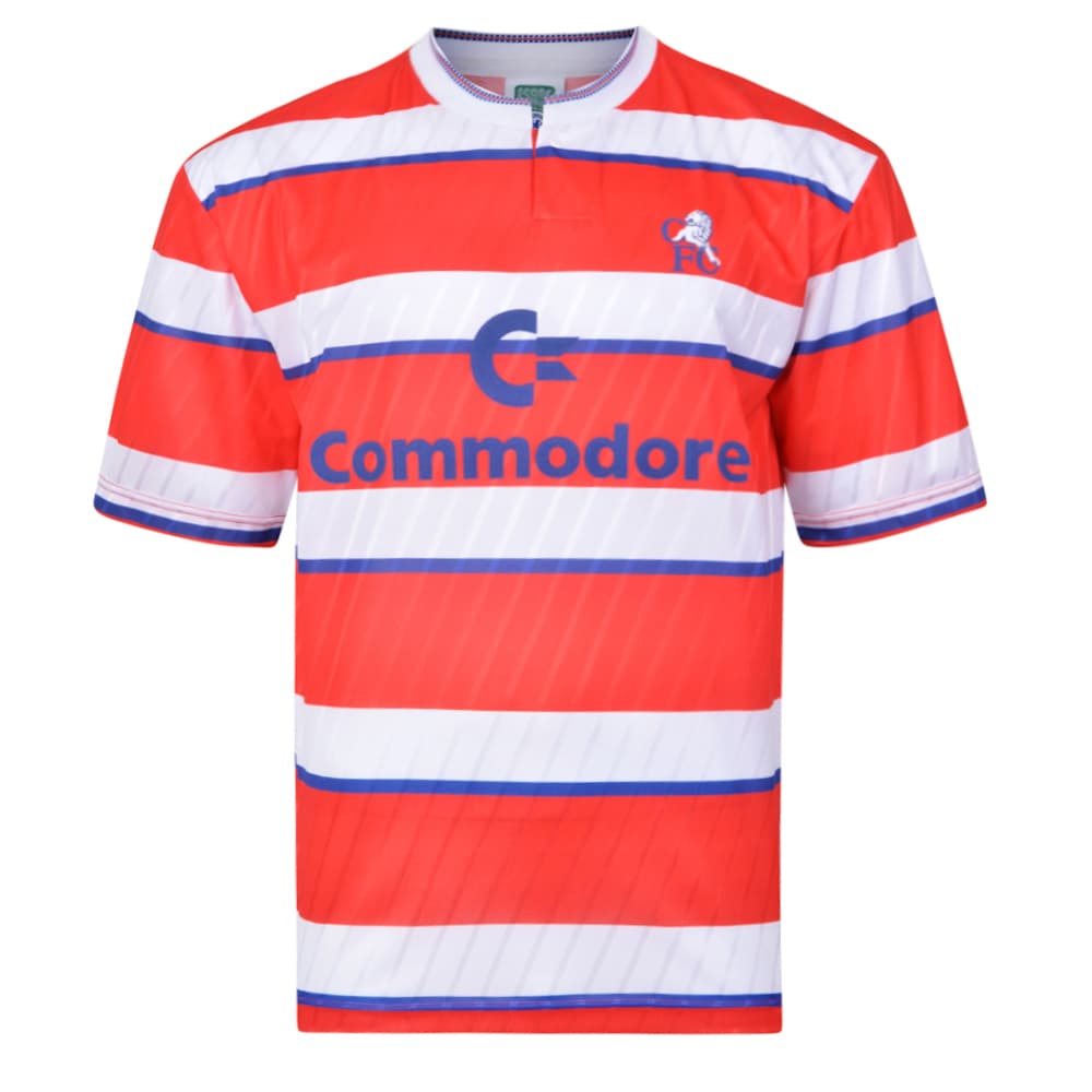 Chelsea away football shirt for the 1988 season, made by Score Draw