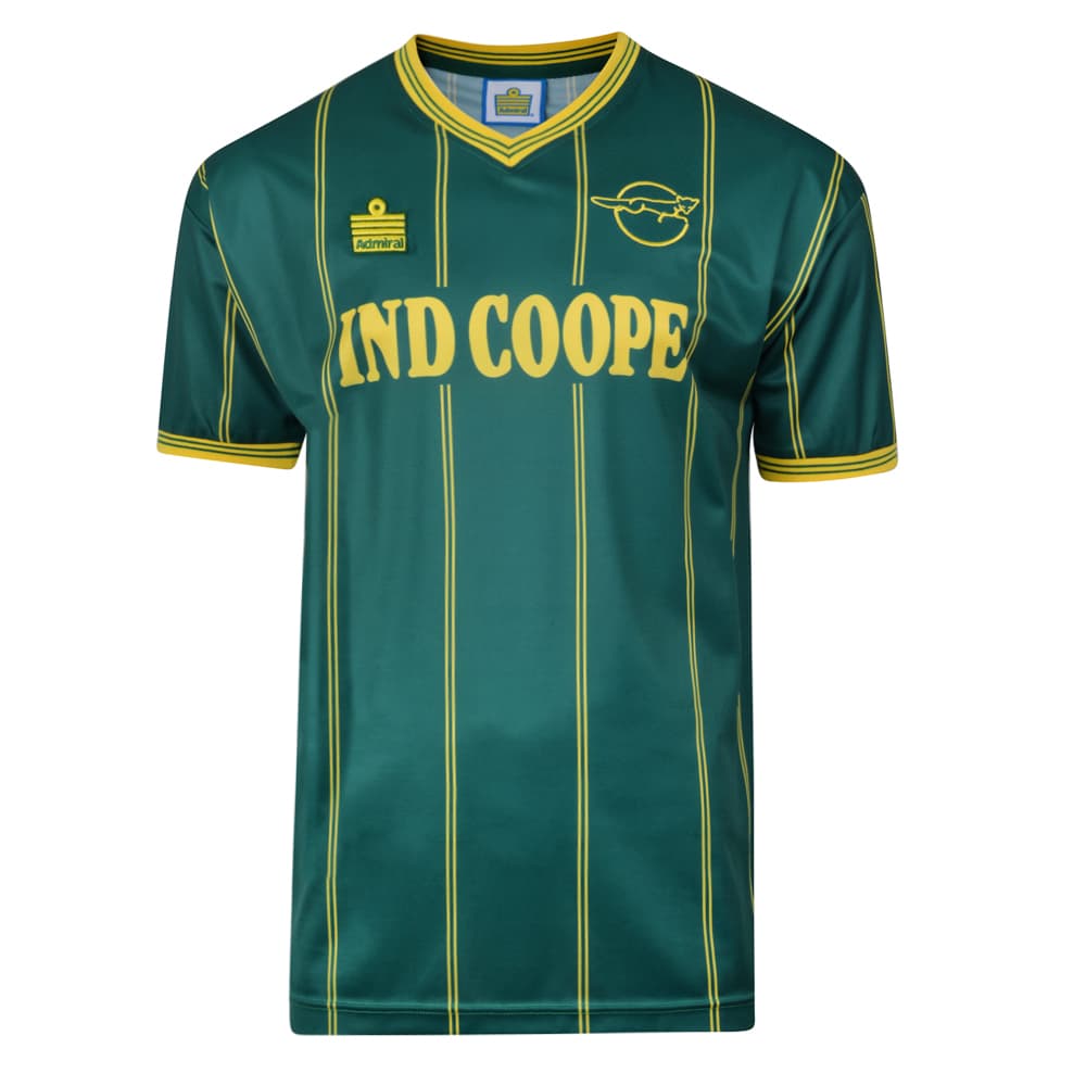 Leicester City away football shirt for the 1984 season, made by Score Draw