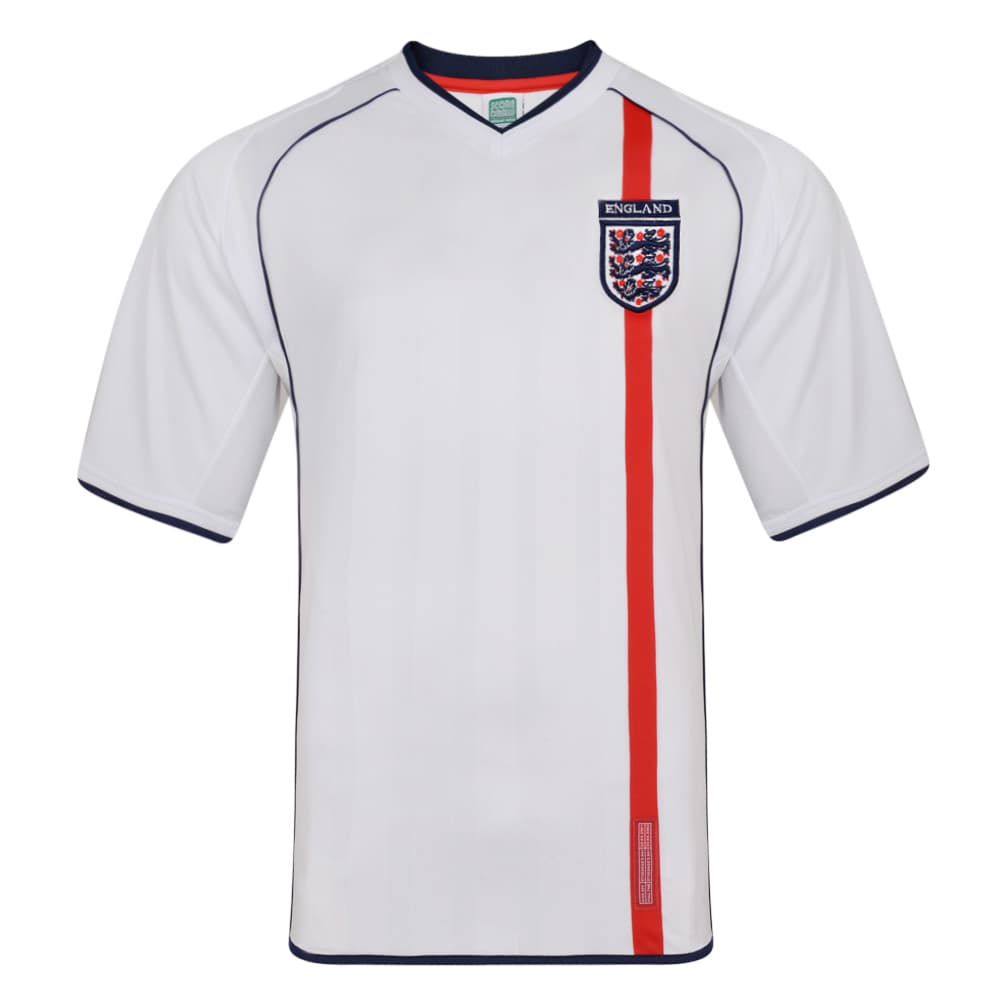England home football shirt for the 2002 season, made by Score Draw