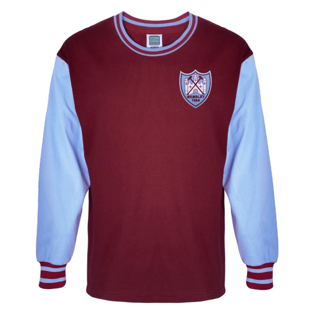 West Ham United home football shirt for the 1964 season, made by Score Draw