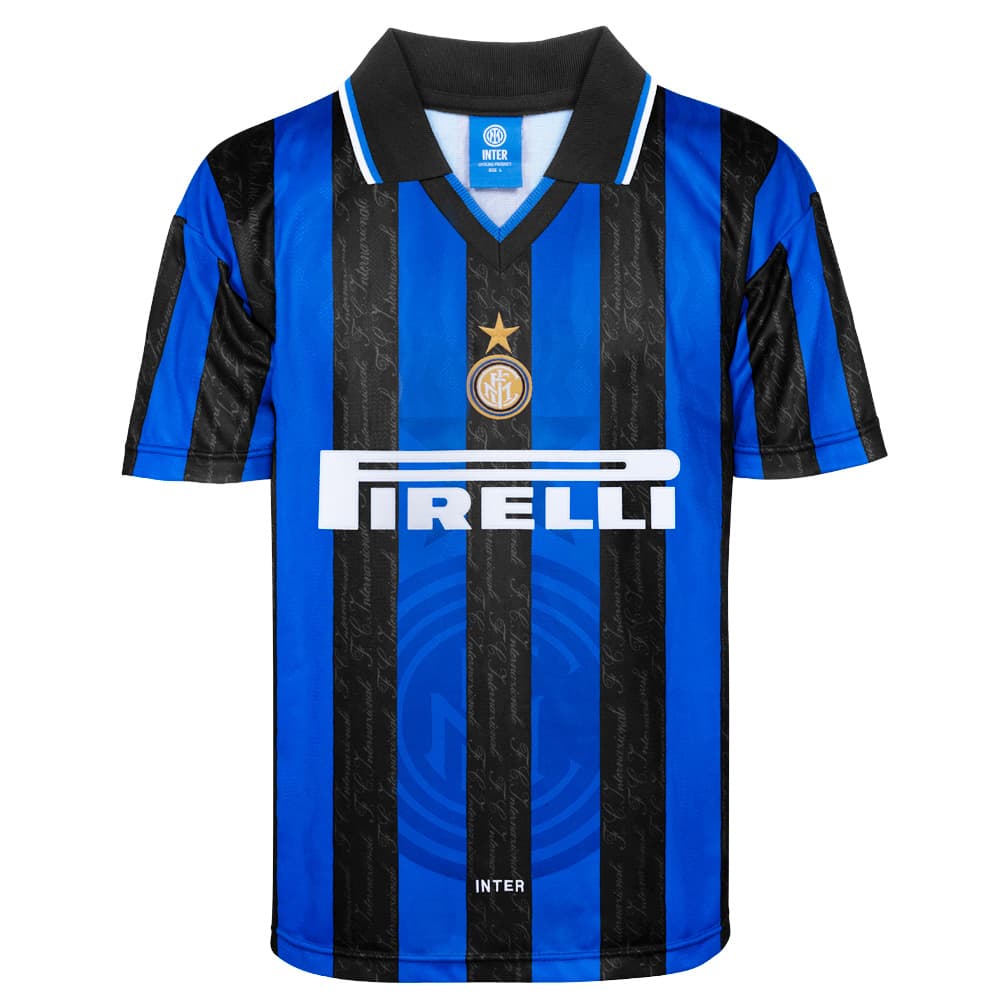 Inter Milan home football shirt for the 1998 season, made by Score Draw