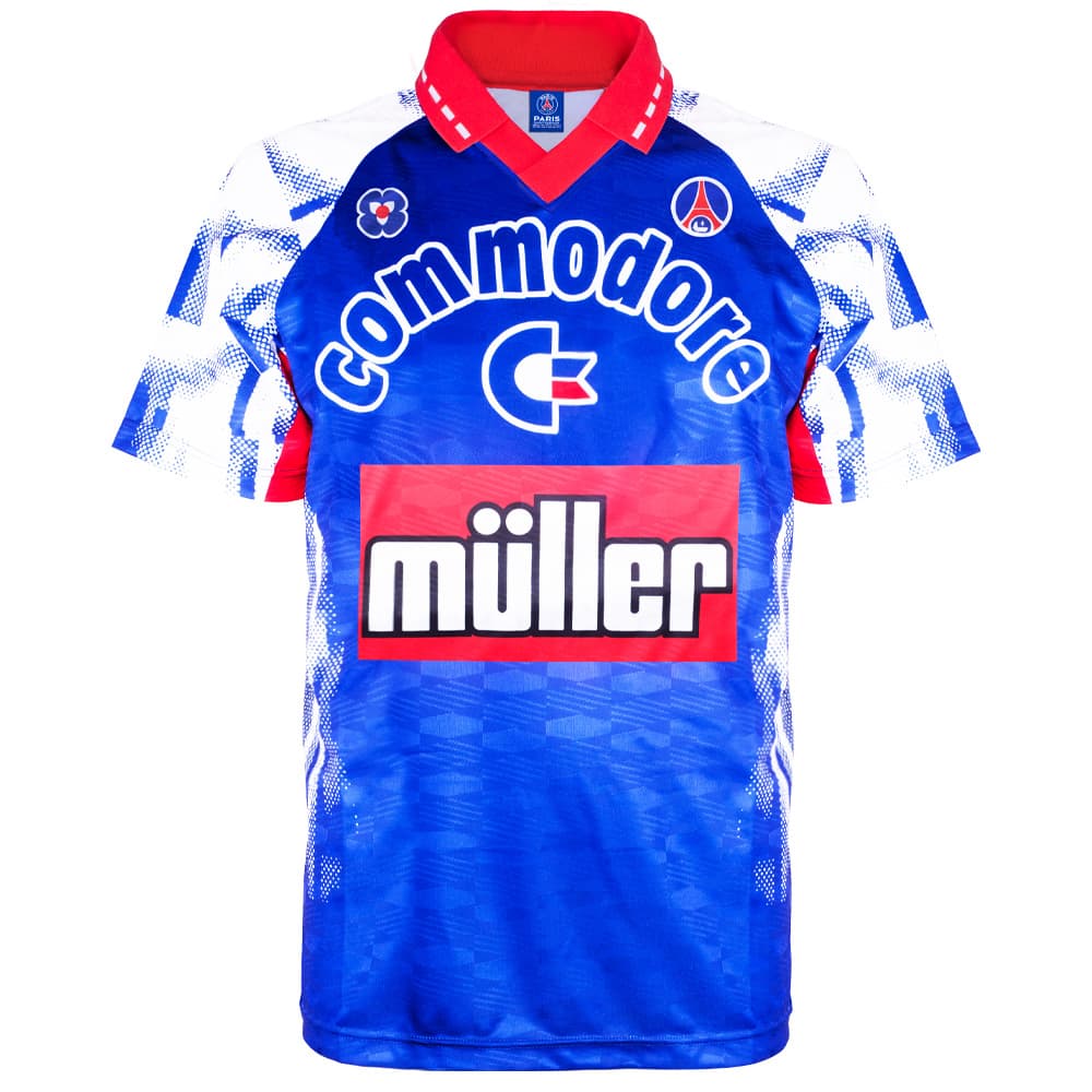 Paris Saint-Germain away football shirt for the 1992 season, made by Score Draw