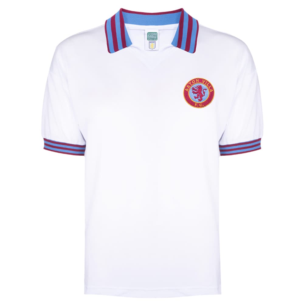 Aston Villa away football shirt for the 1980 season, made by Score Draw