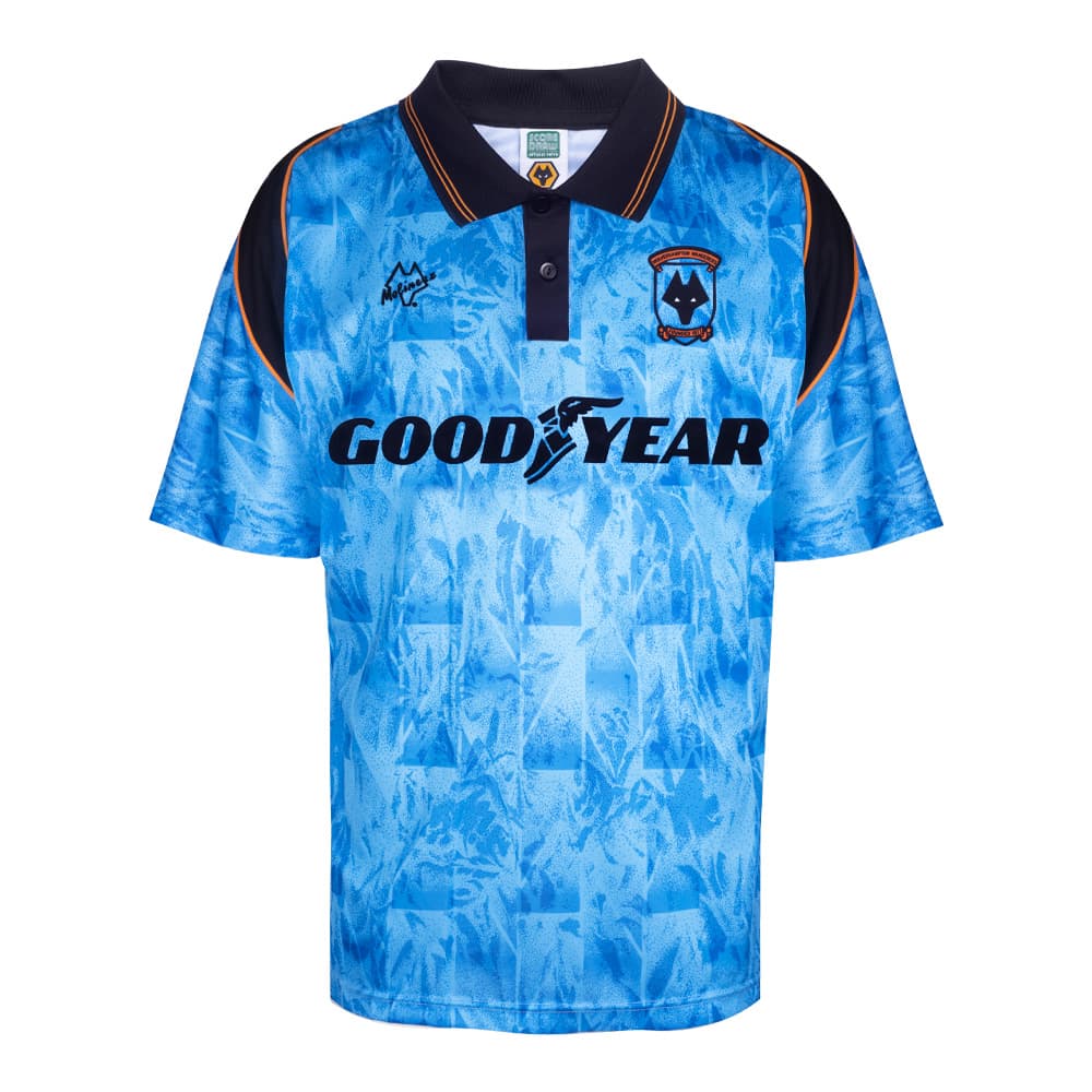 Wolverhampton Wanderers away football shirt for the 1993 season, made by Score Draw