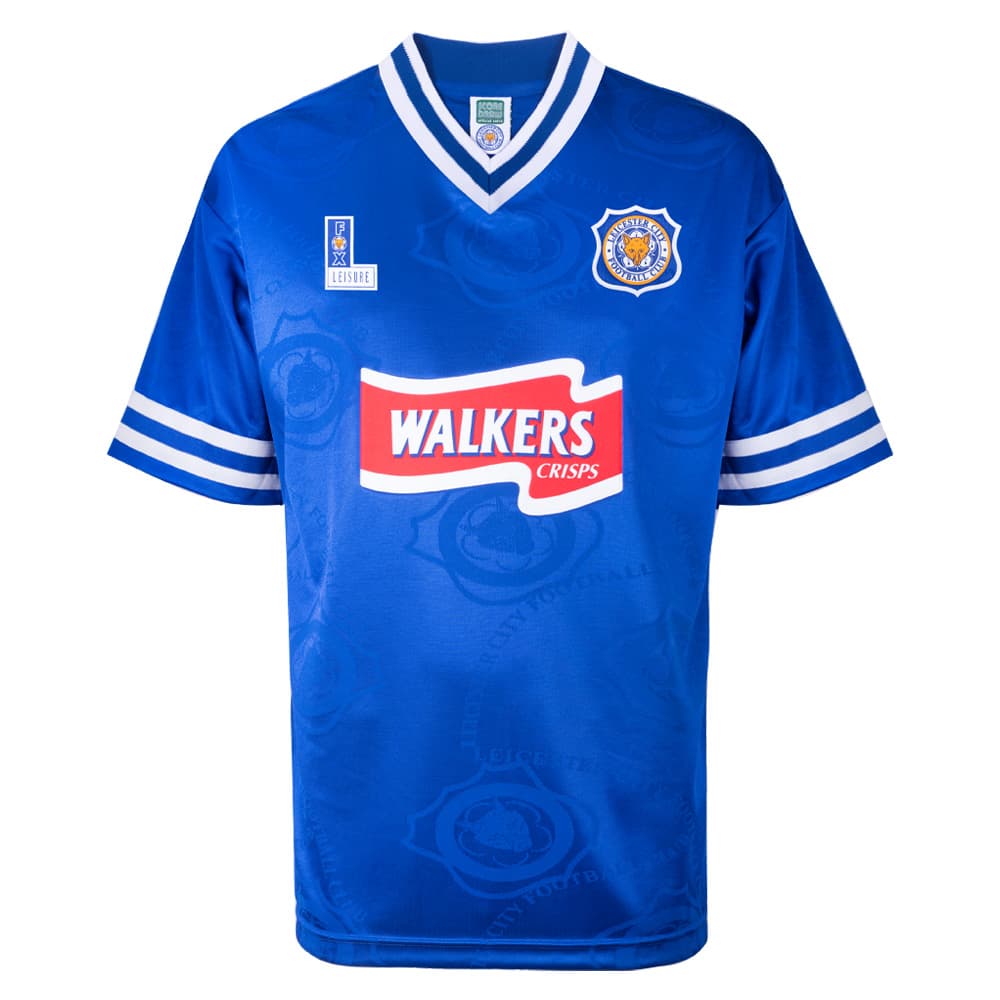 Leicester City home football shirt for the 1997 season, made by Score Draw